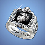 Sterling Silver USMC Ring: USMC Gift For Marines